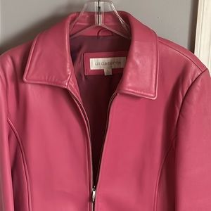Pink leather jacket